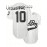 Stitched Men's & Unisex #10 White Baseball Jersey - Embroidered V-Neck Short Sleeve, Breathable Button-Up Sports Uniform with Pinstripes for Training, Competition, Casual & Parties, Athletic Clothing, Sporty Look, Embroidered Detailing