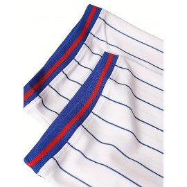 [Comfortable] Men's #82 White Baseball Jersey - Embroidered V-Neck, Short Sleeve, Breathable Polyester Sports Uniform for Training, Competition & Casual Wear