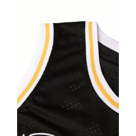 Men'S Basketball Shirt # 72 Black Round Neck Breathable Embroidered Polyester Sweatshirt S-XXXL