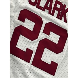 Men's Basketball Sportswear #22 White V-Neck Sweatshirt - Breathable Polyester with Embroidered Lettering, Loose Fit for Casual, Training, Running & Outdoor Activities - Machine Washable