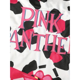 Men'S American Basketball Suit, Pink Leopard White Spotted American Basketball Suit, Suitable For Street And Team Sports, Breathable Round Neck, S-3XL