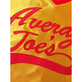 Men's Retro LAFLEUR 16 Football Jersey, Yellow Polyester V-Neck Sports Shirt with Lettering, Non-Stretch Knit Fabric for Training, Hiking & Casual Wear - Four Seasons Adult Uniform