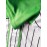 Men's #1 Green & White Striped Baseball Jersey - Breathable Polyester V-Neck Button-Up with 