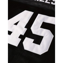 Football Jersey, #45 Stitched Name Number Men's Sports Shirt Polyester Movie Jersey S-3XL