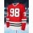 Men'S Ice Hockey Jersey Red # 98 Pullover V-neck Casual Embroidered Breathable Sports Shirt Suitable For All Seasons