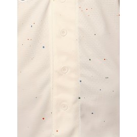 Men's # 1653.54 inch White Baseball Sweatshirt Suitable for Training Team Sports Competitions In Spring, Summer, Autumn, Wearing Size S-3XL