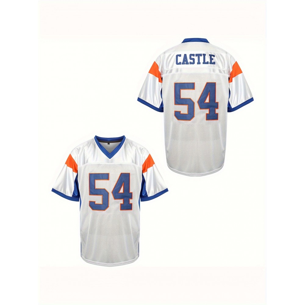 Blue Mountain State University No. 54 Thad Castle Football Jersey Blue White Athletic Training S-3XL
