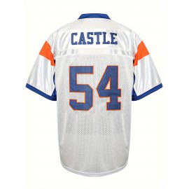 Blue Mountain State University No. 54 Thad Castle Football Jersey Blue White Athletic Training S-3XL