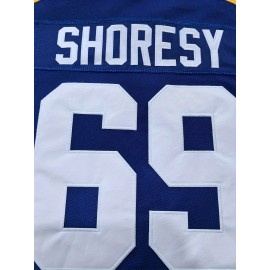 Men'S Embroidered Hockey Jersey - Letterkenny Shamrocks, Shoresy #69, Sports Fan Gear, Polyester V-Neck, All Seasons Wear, Outdoor & Casual, for Parties & Games - Blue