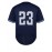 Stitched #23 Navy Baseball Jersey Embroidery V Neck Short Sleeve Baseball Shirt, Breathable Button-Up Sports Uniform For Training Competition Party