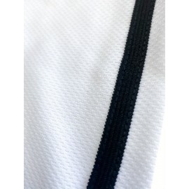 Men's White #11 Baseball Shirt - Loose Fit V-Neck Embroidered 