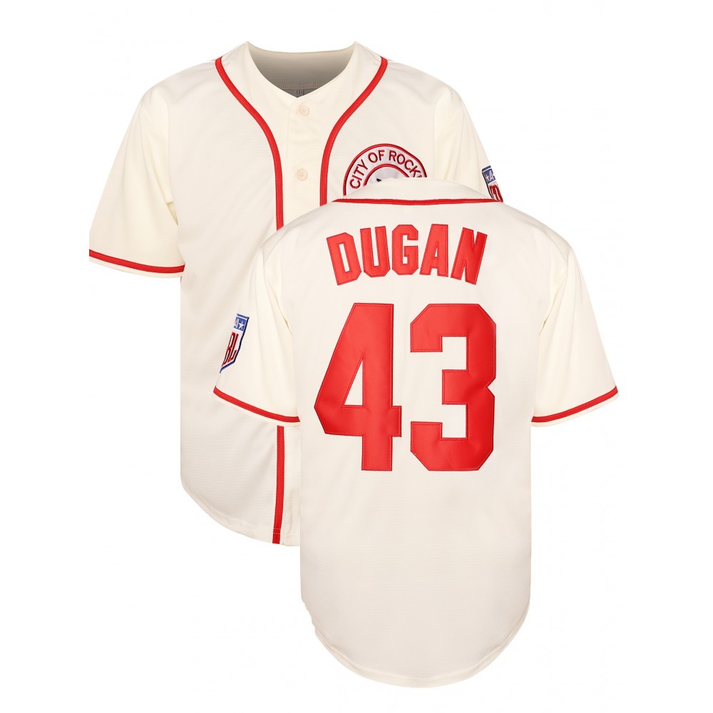 Stitched 43 Beige Baseball Jersey Embroidery V Neck Short Sleeve Baseball Shirt, Breathable Button-Up Sports Uniform For Training Competition Party