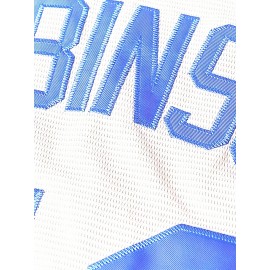 All Stitched #42 White Baseball Jersey Embroidery V Neck Short Sleeve Baseball Shirt, Breathable Button-Up Sports Uniform For Training Competition Party