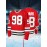 Men'S Ice Hockey Jersey Red # 98 Pullover V-neck Casual Embroidered Breathable Sports Shirt Suitable For All Seasons
